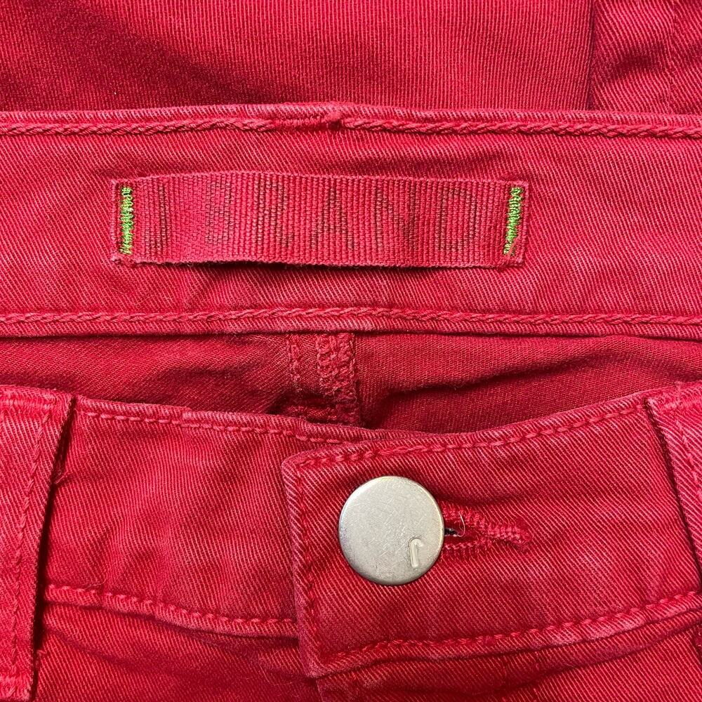 J BRAND BRIGHT & BOLD THE DEAL BRICK RED SKINNY ANKLE ZIP SIZE 28 - Picture 7 of 10